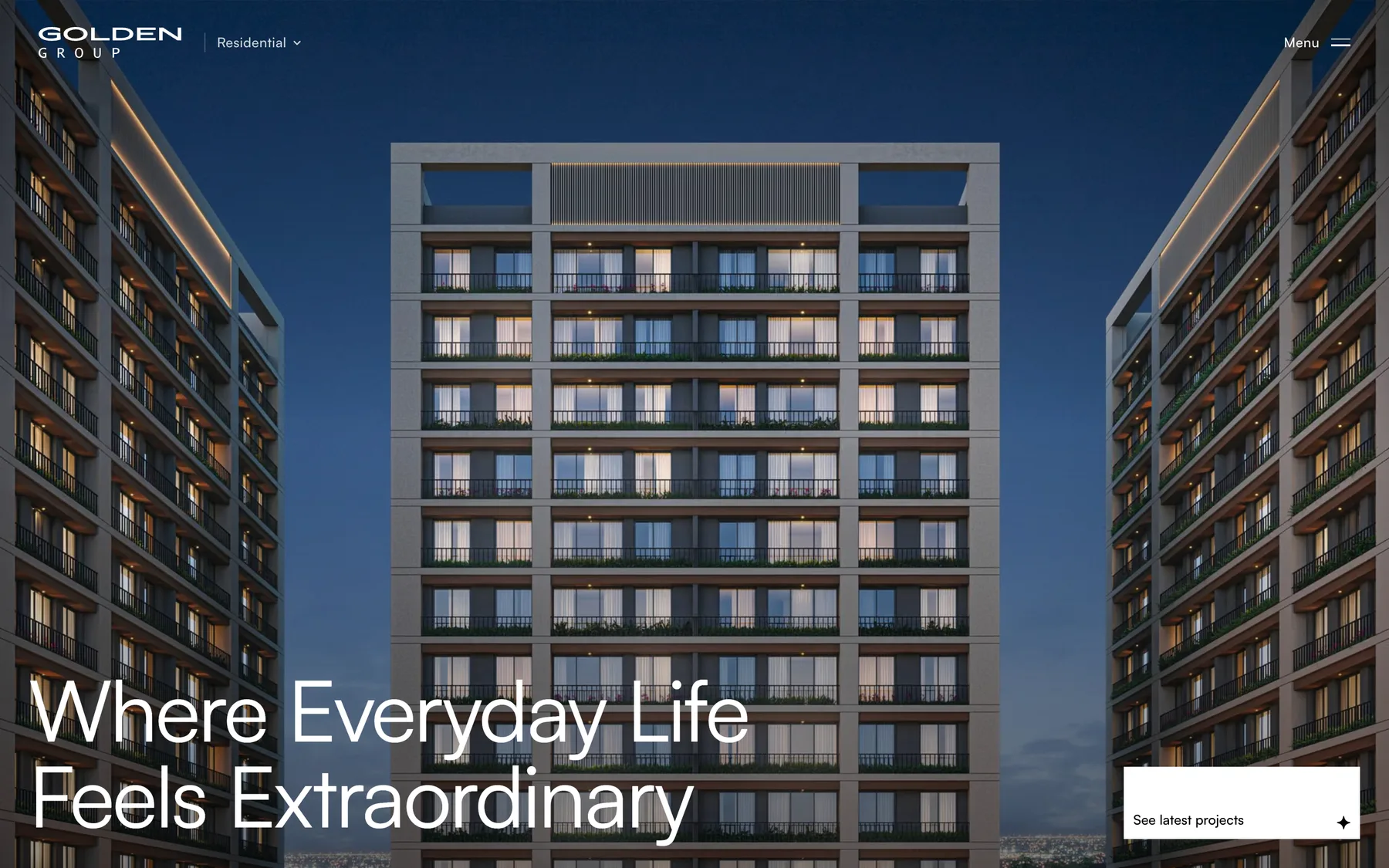 Residential division landing page