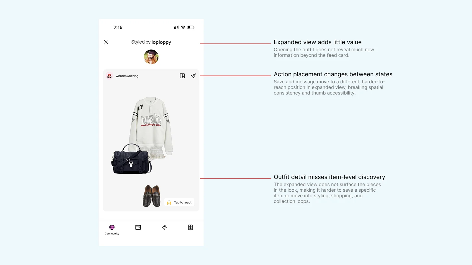 Audit screen 2 — annotated current app surface