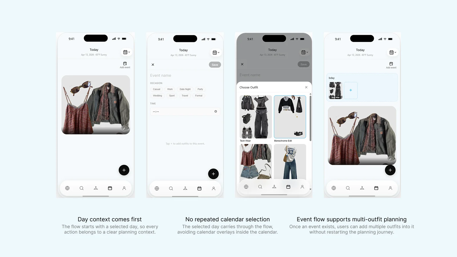 Redesigned screen 4 — annotated redesign surface